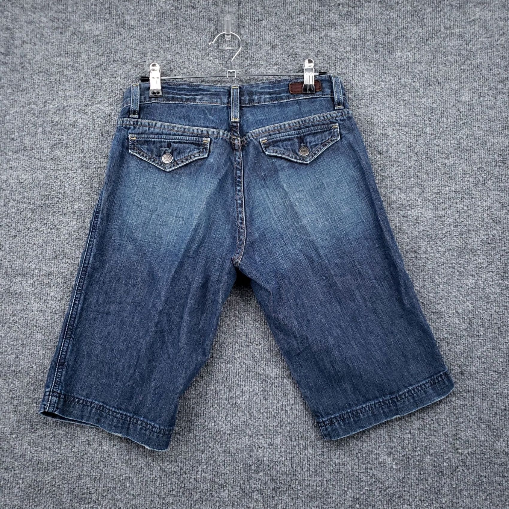 Calvin Klein Calvin Klein Womens Shorts Blue 2 Skimmer 12" Mid-Rise 5-Pocket Denim Rinse Wash Size 26" / US 2 / IT 38 - 2 Thumbnail
