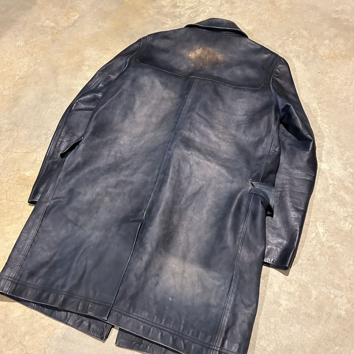 Designer × Valentino Valentino Calf Skin Patina Leather Duffle Trench Coat Rare Size US L / EU 52-54 / 3 - 15 Thumbnail