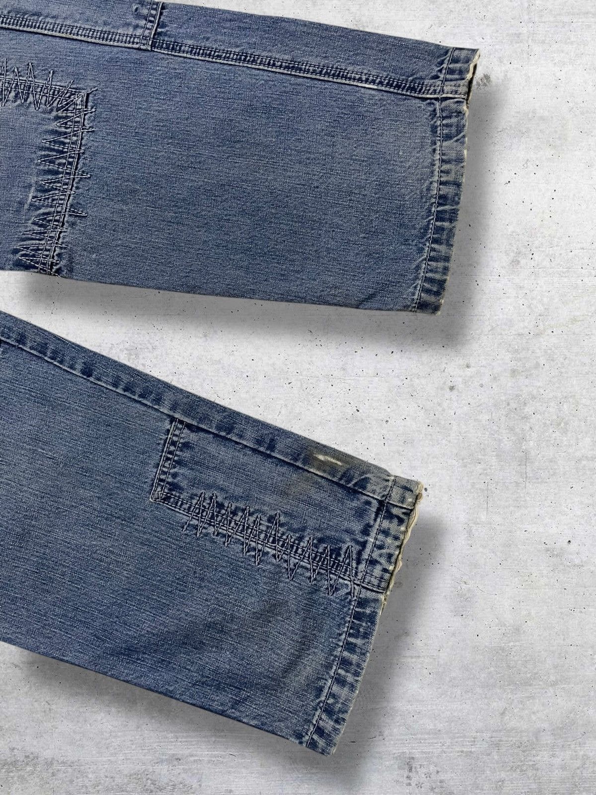 Japanese Brand VINTAGE B.SB JAPAN DESIGNER 1990S PATCHWORK MUDWASH DENIM Size US 28 / EU 44 - 4 Thumbnail