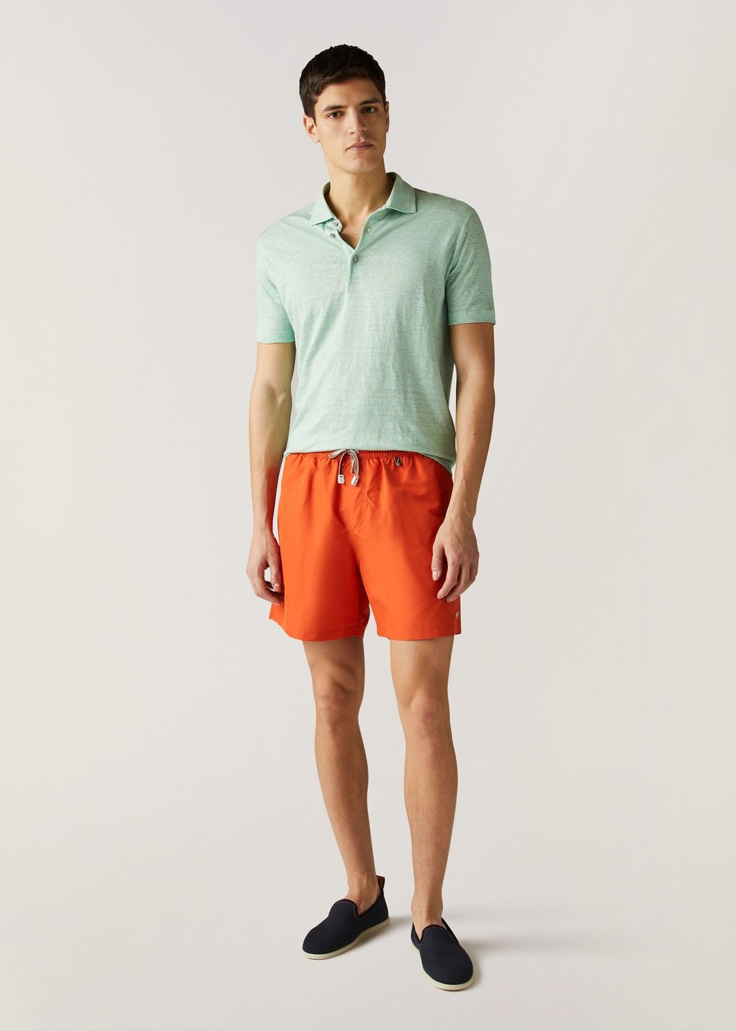 Loro Piana o1w1db10125 FAI1314 Polo Shirt in Light Green Size US L / EU 52-54 / 3 - 2 Thumbnail