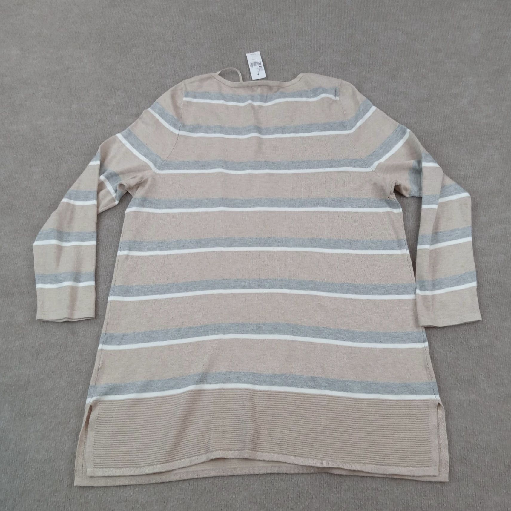 Vintage Lane Bryant Womens Long Sleeve Shirt Brown White Gray Striped Size 14/16 Size XL / US 12-14 / IT 48-50 - 8 Thumbnail