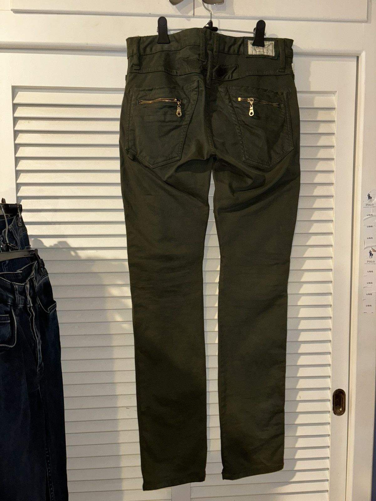 Robins Jeans Robin jeans olive biker pants with zippers 30 x 32 Size US 30 / EU 46 - 2 Thumbnail