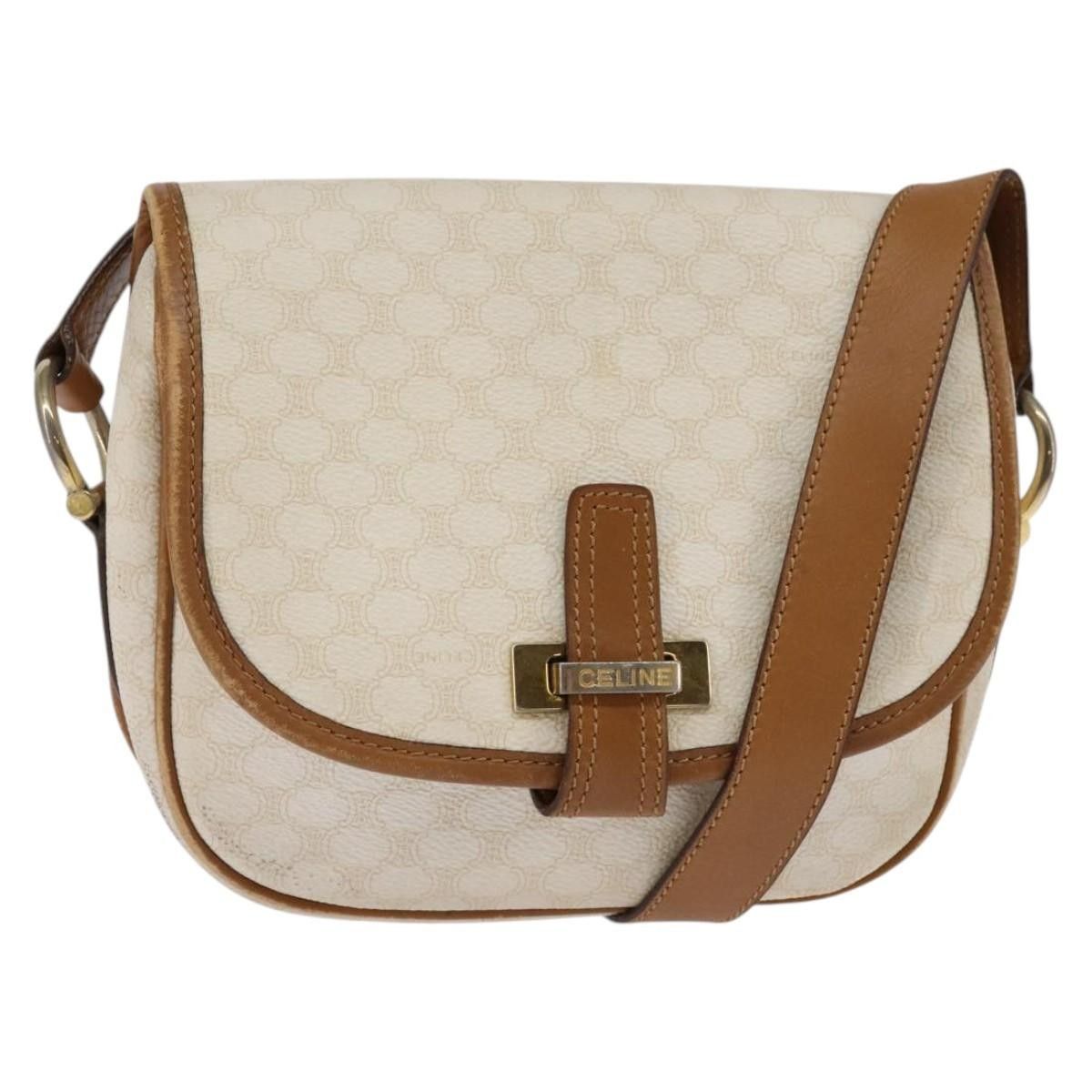 Celine Celine Vintage Macadam Shoulder Bag Canvas and Leather Size ONE SIZE - 1 Thumbnail