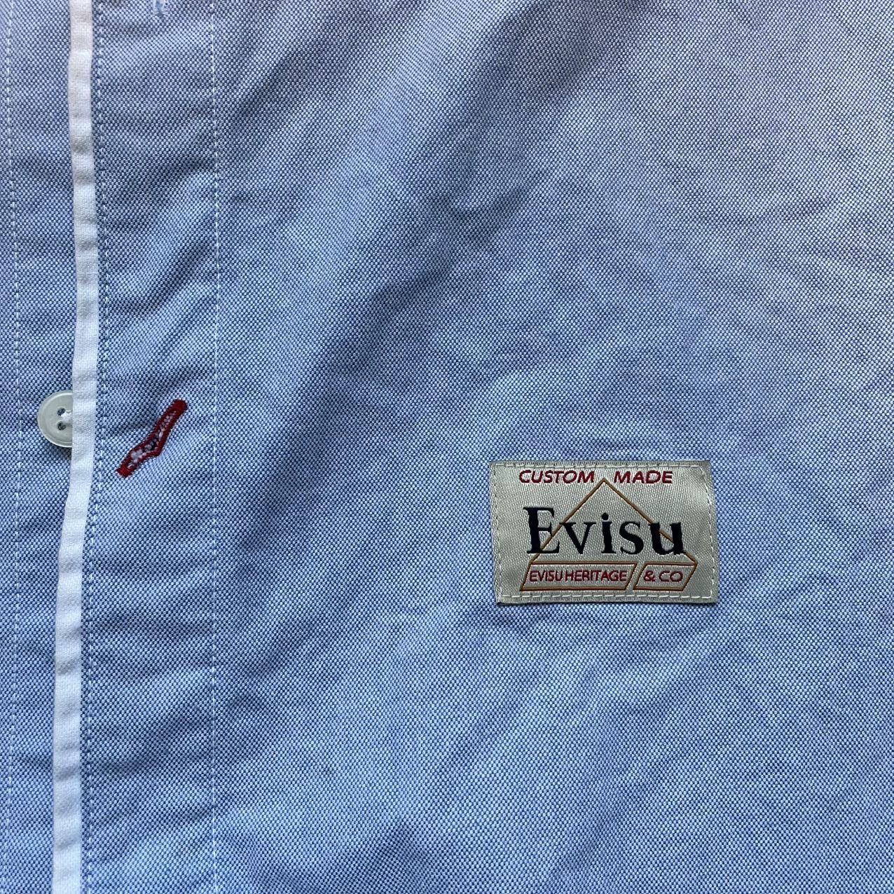 Evisu EVISU SS23 Blue Seagull Patch Oxford Long-Sleeve Shirt L Size US L / EU 52-54 / 3 - 5 Thumbnail