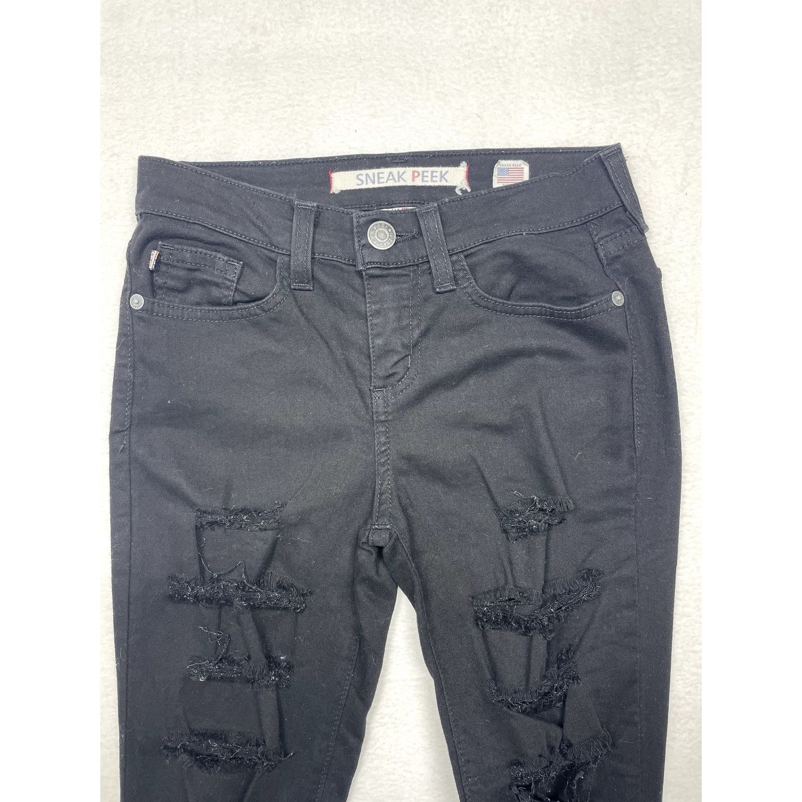 Other Sneak Peek Women’s Size 1 Black Ripped Skinny Jeans Size 25" / US 0 / IT 36 - 4 Thumbnail