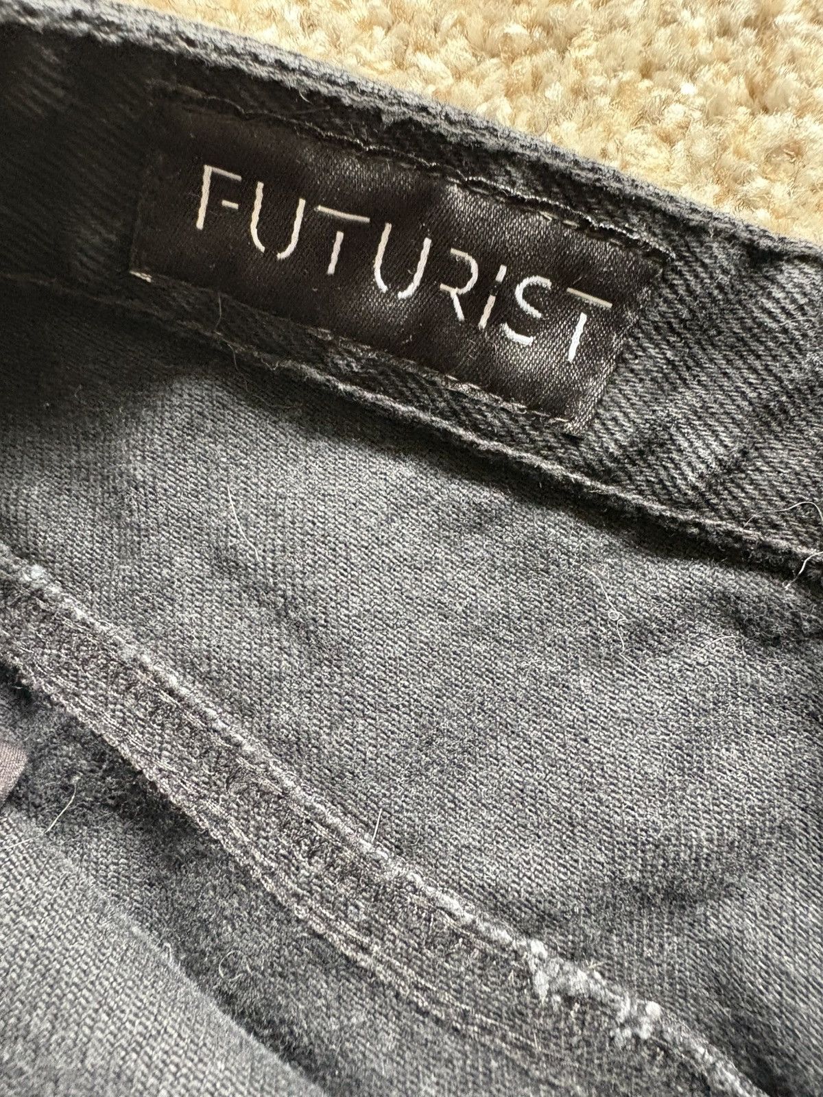 Other Futurist frayed black denim Size US 31 - 2 Thumbnail