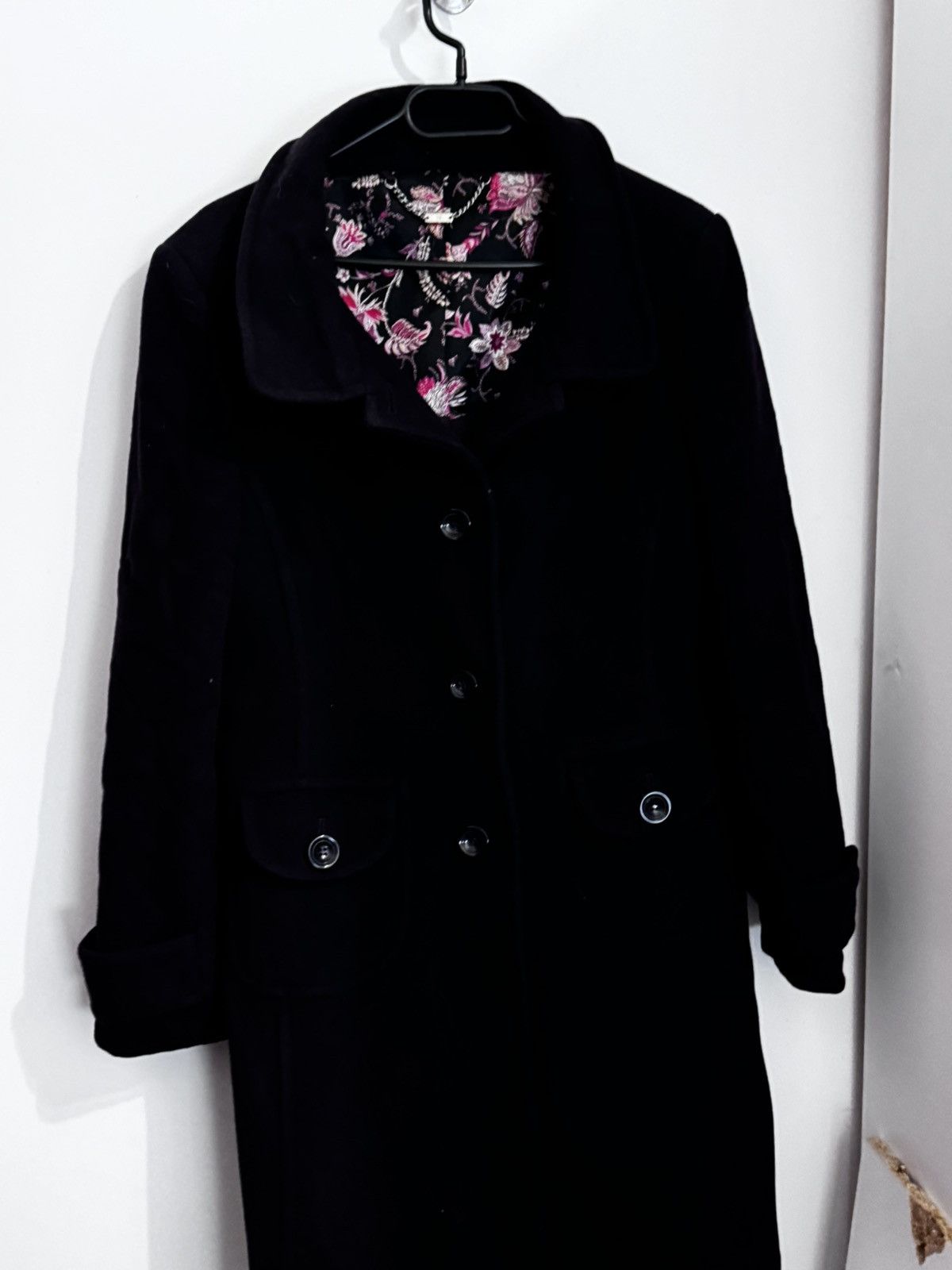 NEXT Next Luxury Italian Limonta Fabric Trench Coat Navy Blue Size XL / US 12-14 / IT 48-50 - 3 Thumbnail