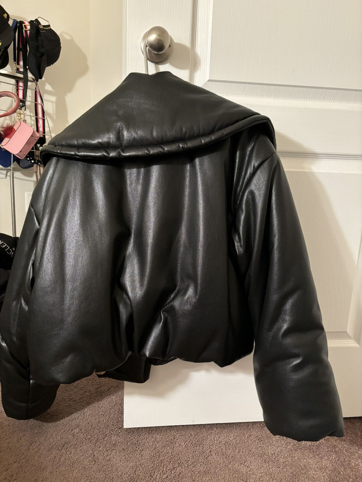 Nanushka Black Jamie Vegan Leather Jacket Size S / US 4 / IT 40 - 3 Thumbnail
