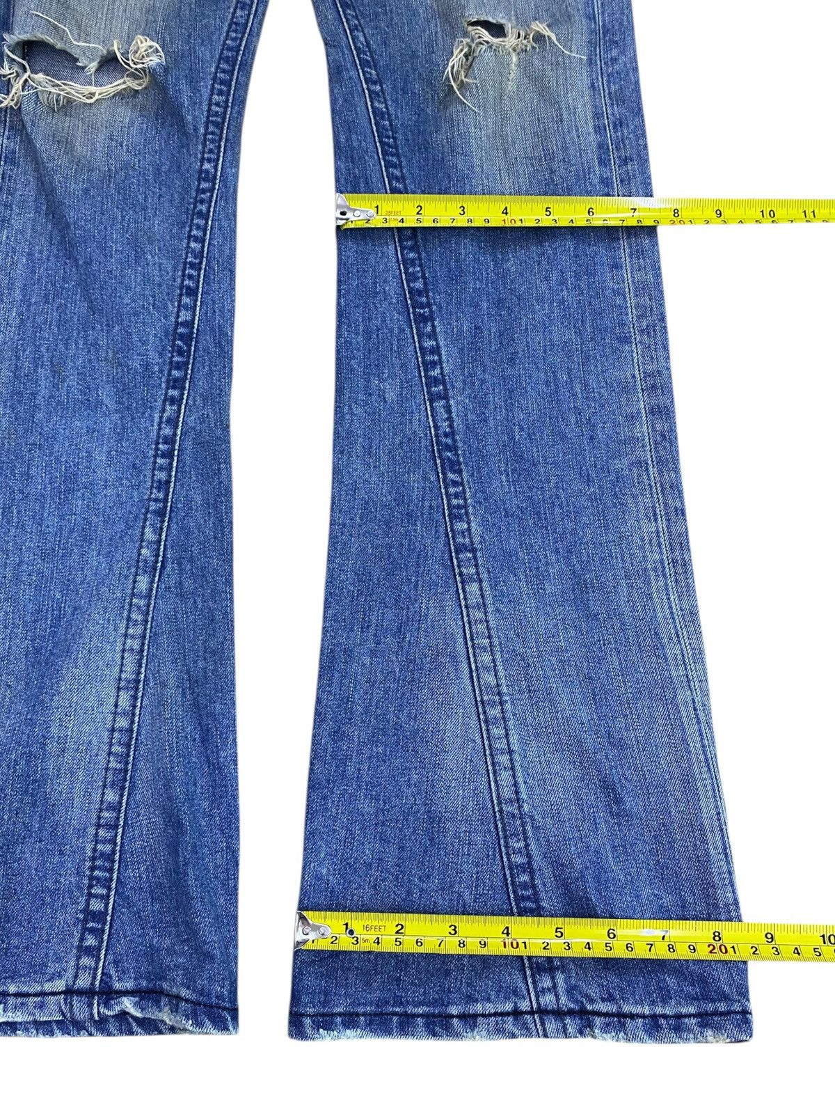 Edwin Vintage Edwin Ripped Mud Wash Style Flare Jeans Size US 30 / EU 46 - 7 Thumbnail