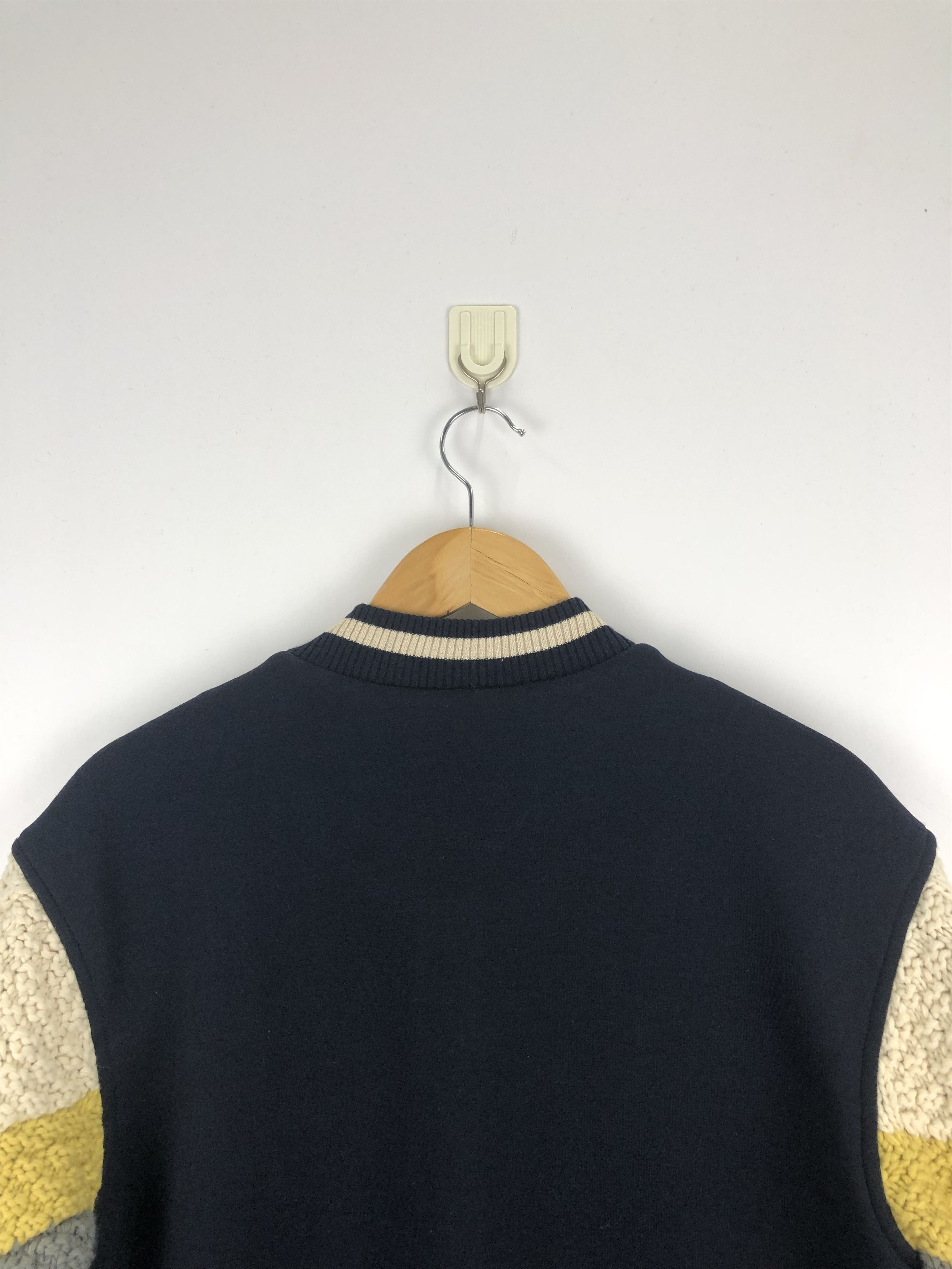 Japanese Brand × Vintage Vintage Japanese Brand Wool Knit Sleeve Bomber Jacket Size US L / EU 52-54 / 3 - 4 Thumbnail