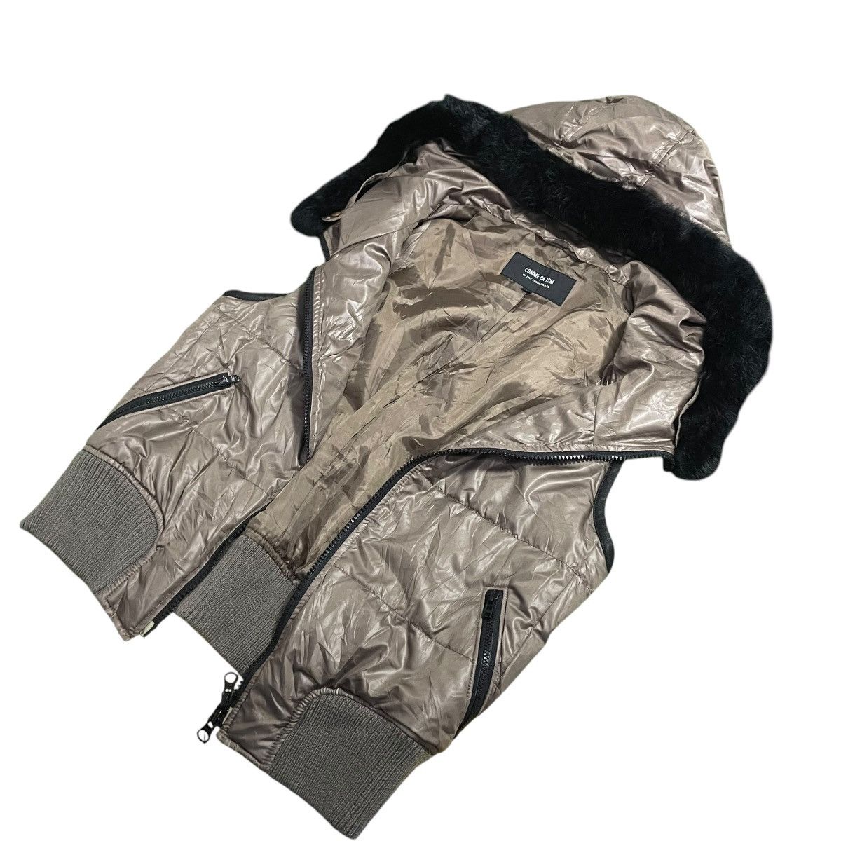 If Six Was Nine 🇯🇵 COMME CA ISM NYLON FUR HOODIE ZIPPER VEST Size US L / EU 52-54 / 3 - 5 Thumbnail