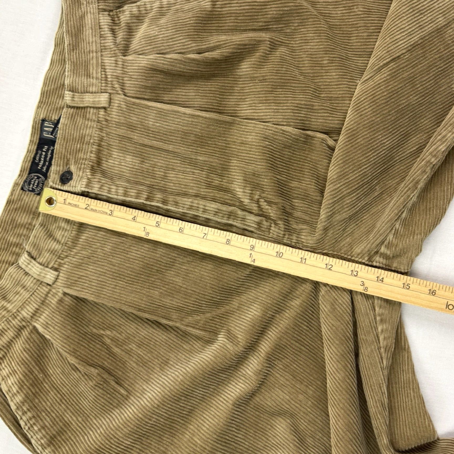 Gap VINTAGE Gap Corduroy Pants Adult 36x34 Khaki Relaxed Pleated 90s Y2K Shirt? Size US 36 / EU 52 - 6 Thumbnail