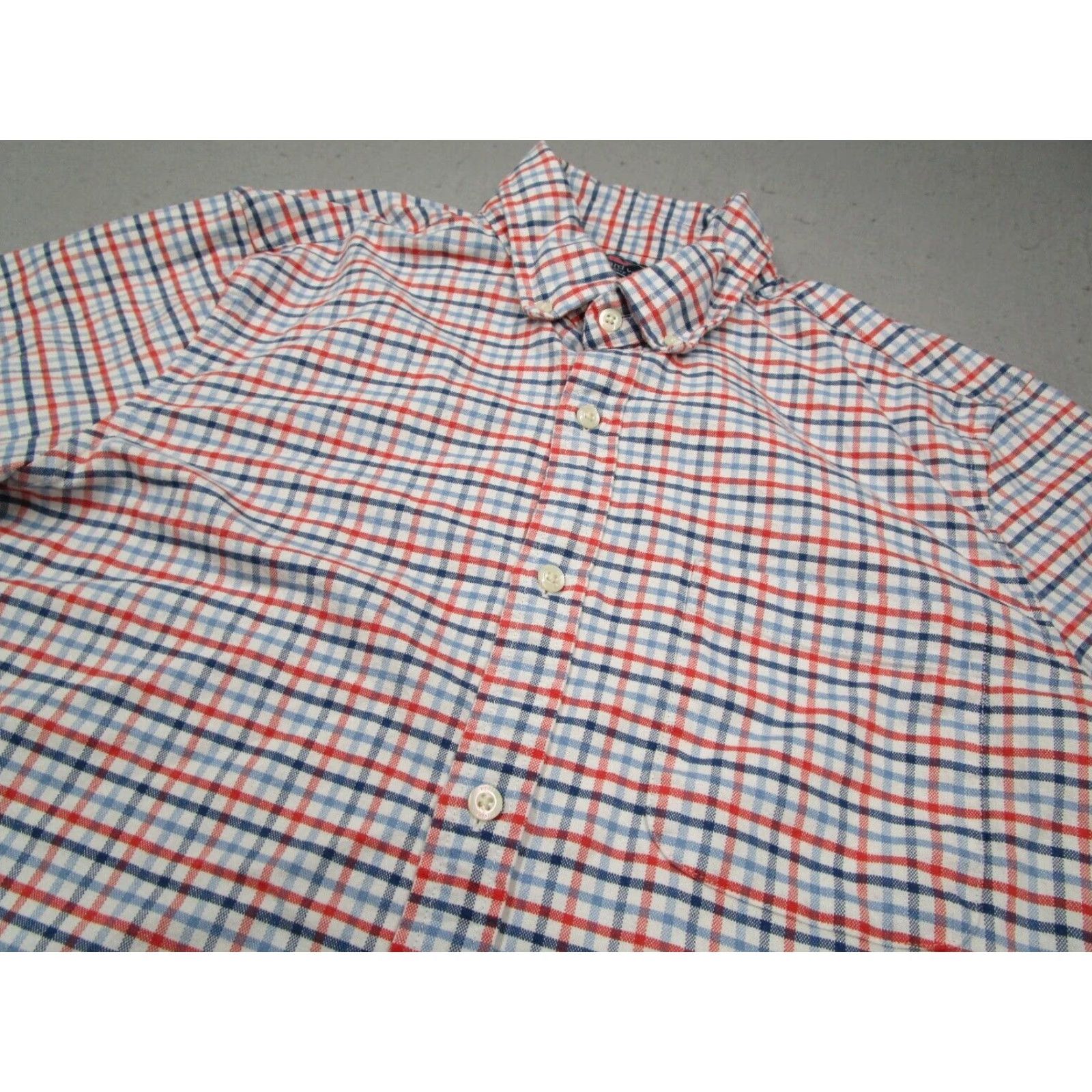 Vineyard Vines VINTAGE Vineyard Vines Men's Shirt Slim Fit Button-Up Casual Check Blue Cotton Blend M Size US M / EU 48-50 / 2 - 2 Thumbnail