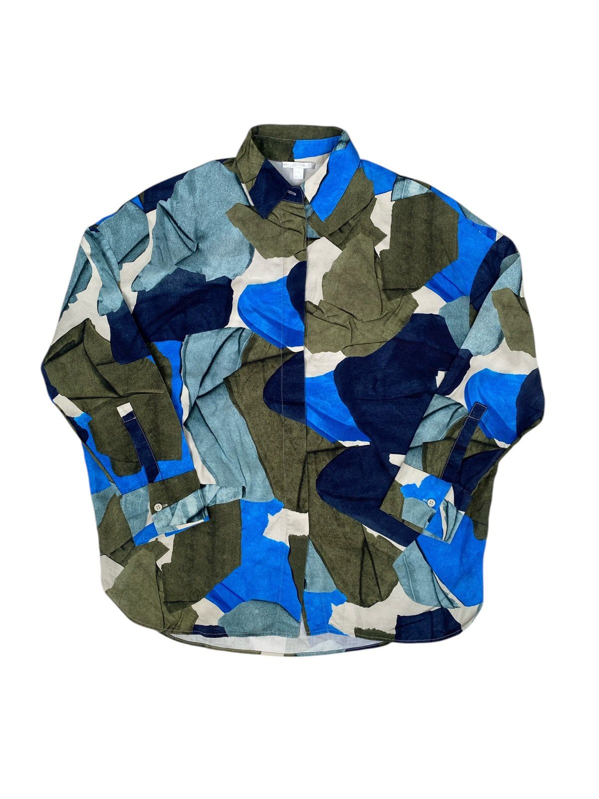 COS Printed Shirt Abstract Art Print Lyocell Blouse