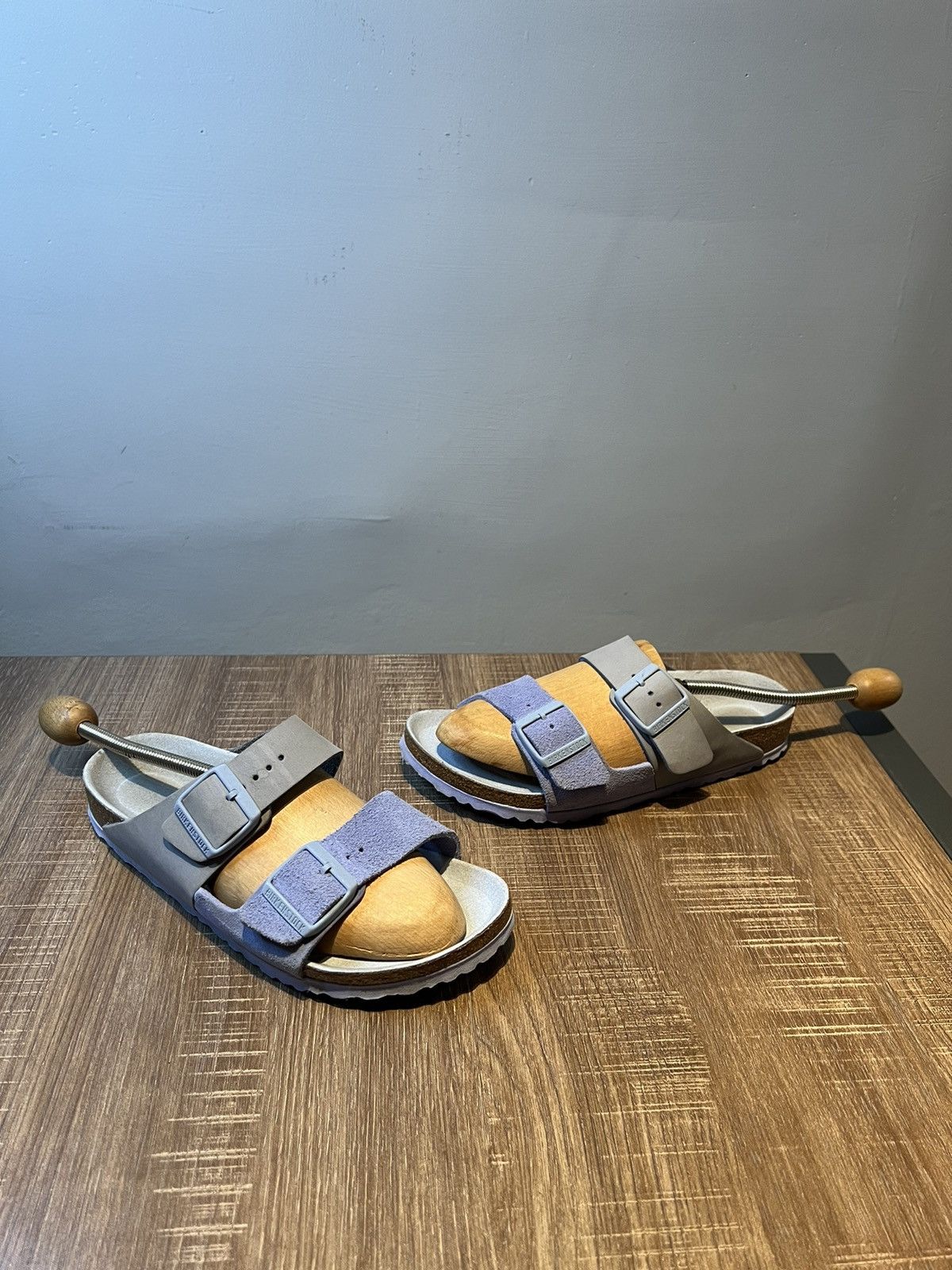 Birkenstock Birkenstock Arizona 39R/8 Split Dusty Blue Suede/Nubuck Size US 8 / IT 38 - 2 Thumbnail