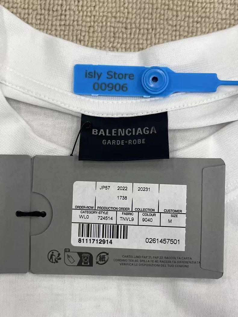 Balenciaga Balenciaga Monogram Logo Geometric Printed Crew Neck Short Size M / US 6-8 / IT 42-44 - 4 Thumbnail
