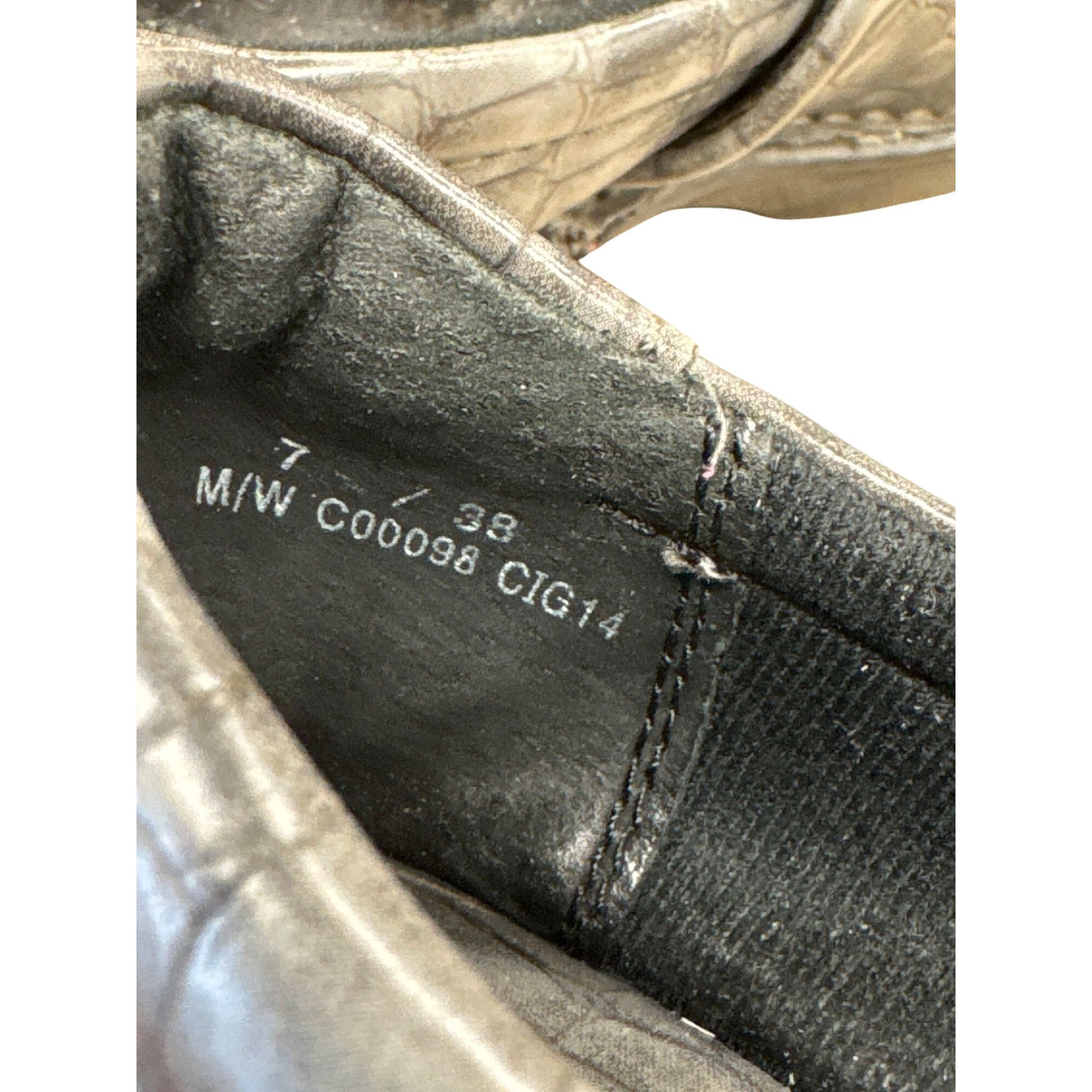 Boc B.O.C Womens Gray Croc-Embossed Clogs Mules Size 7 SKU 7182 Size US 7 / IT 37 - 9 Thumbnail