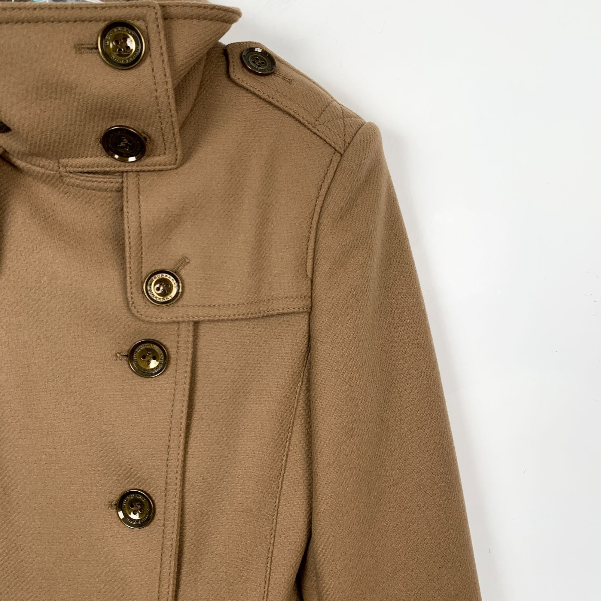 Burberry Burberry Womens Double-Breasted Wool & Polyamide Trench Coat Size XS / US 0-2 / IT 36-38 - 7 Thumbnail