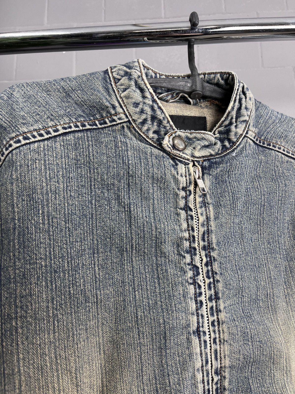 Vintage AMAZING YELLOW FADE RARE BONDAGE HEAVY DENIM JACKET - 2286 Size US M / EU 48-50 / 2 - 5 Thumbnail