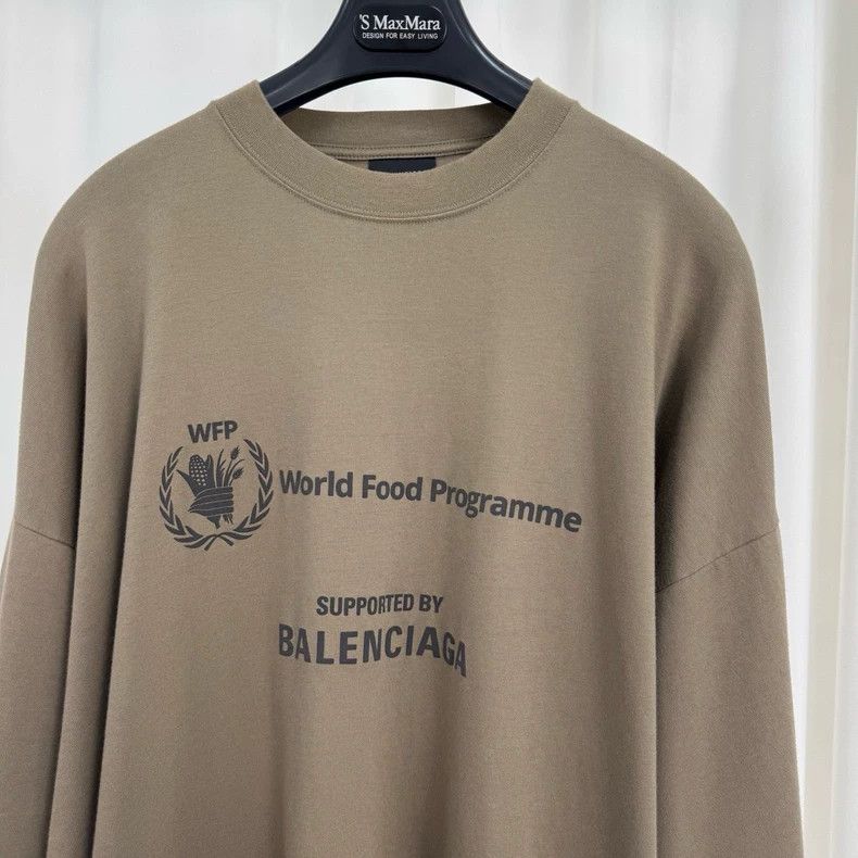 Balenciaga Balenciaga Grain Print Letter Layered Long Sleeve Size US XL / EU 56 / 4 - 3 Thumbnail