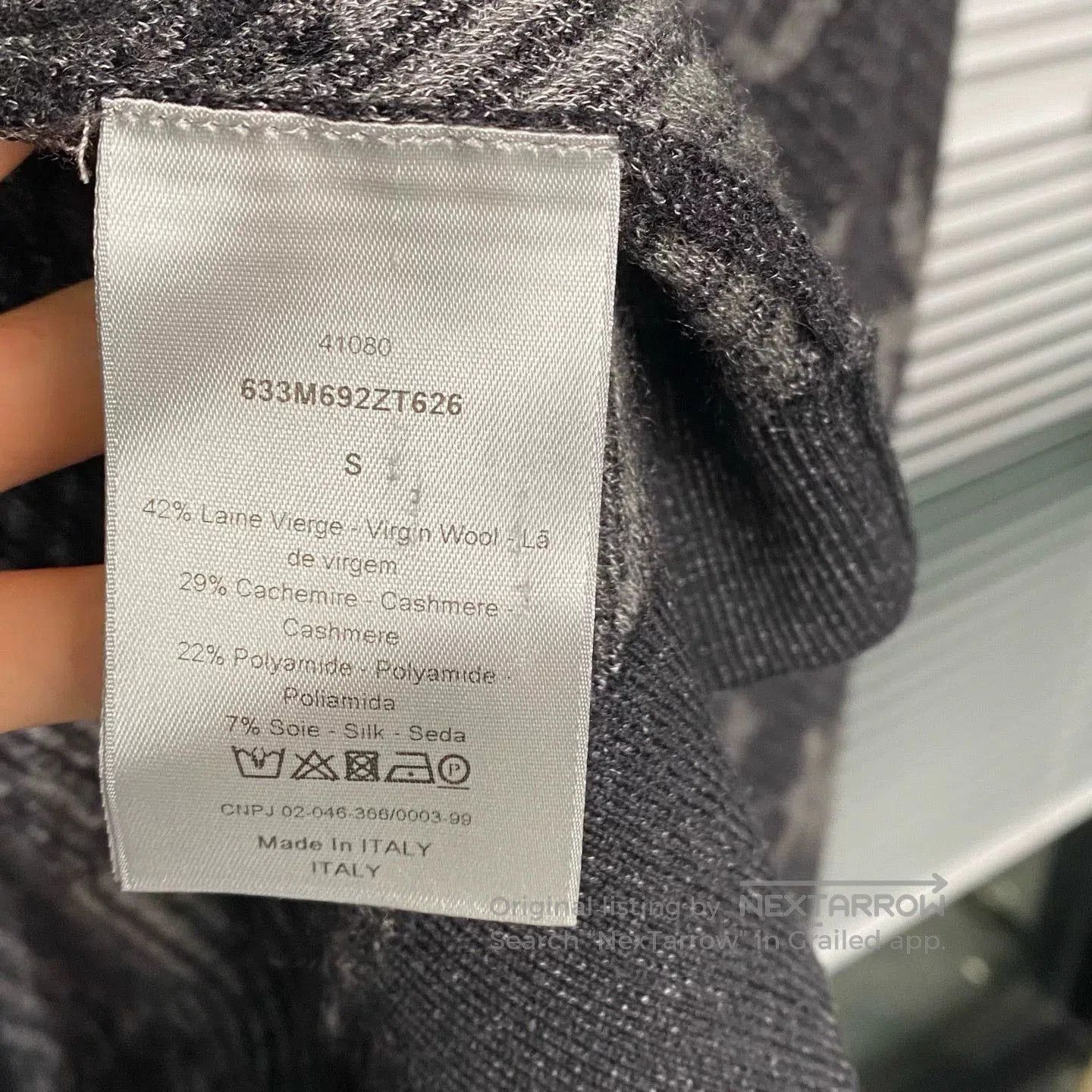 Dior Dior Black Camellia Print Cashmere Sweater S. Size US S / EU 44-46 / 1 - 3 Thumbnail