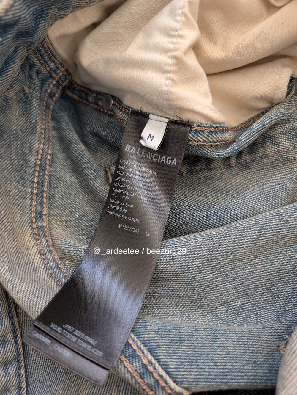 Balenciaga *NEW* SS24 INSIDE OUT BAGGY JEANS $1,590 MEDIUM Size US 32 / EU 48 - 17 Thumbnail