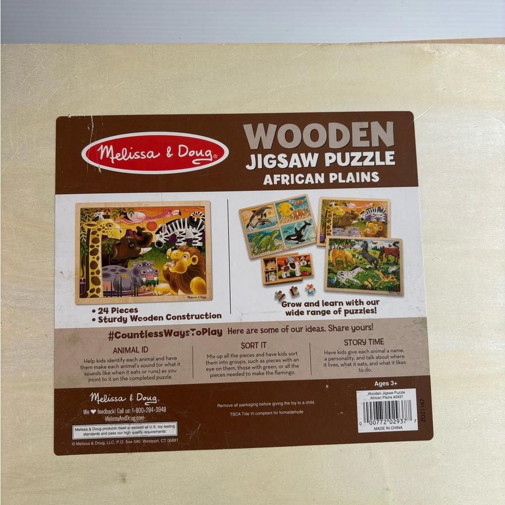 Designer Lot of 2 Melissa & Doug Wooden Jigsaw Dinosaur Puzzles Size ONE SIZE - 5 Thumbnail