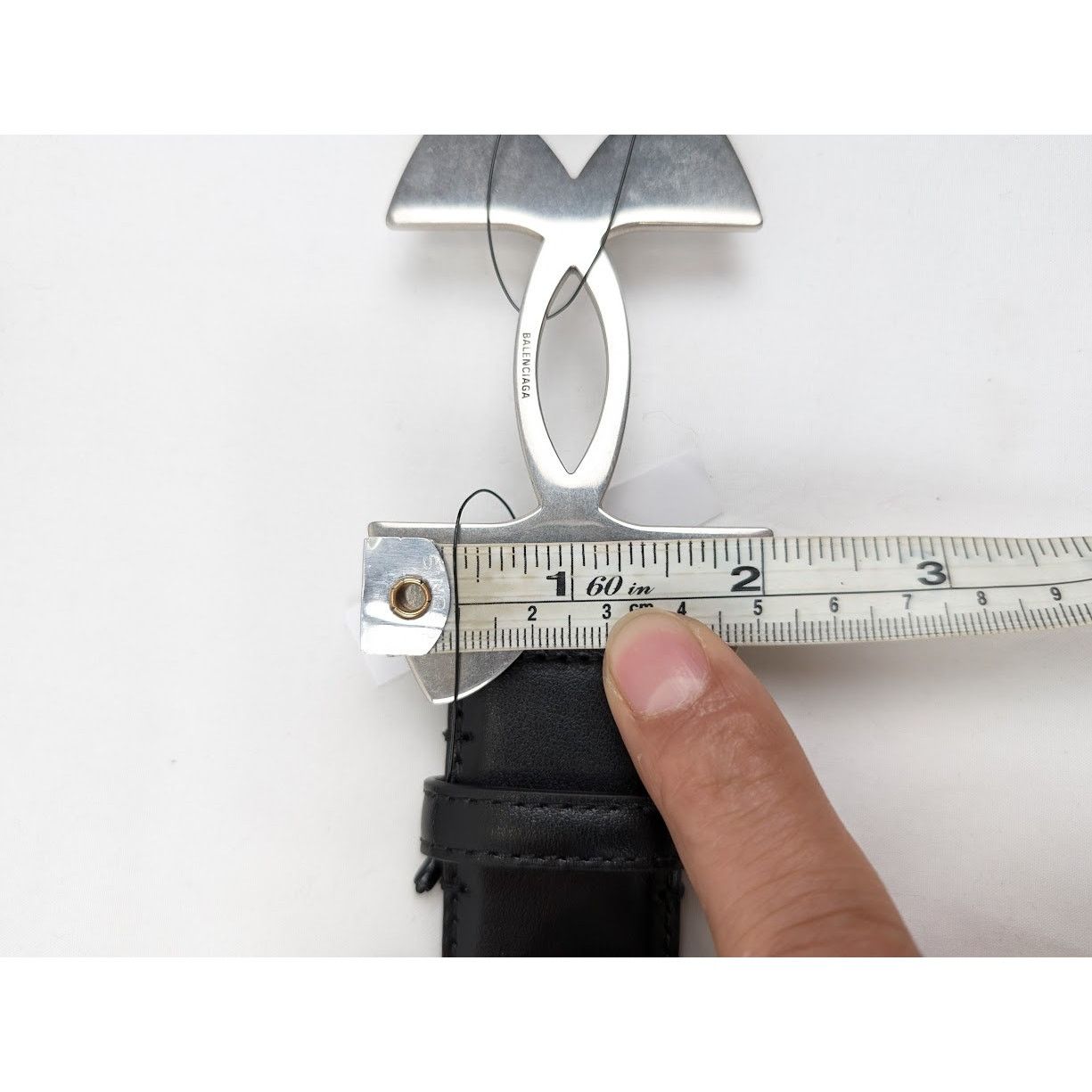 Balenciaga × Under Armour o1rshd1 Q:3 / Size: 85 CM / Calf Plutone Belt in Black Size 34 - 14 Thumbnail