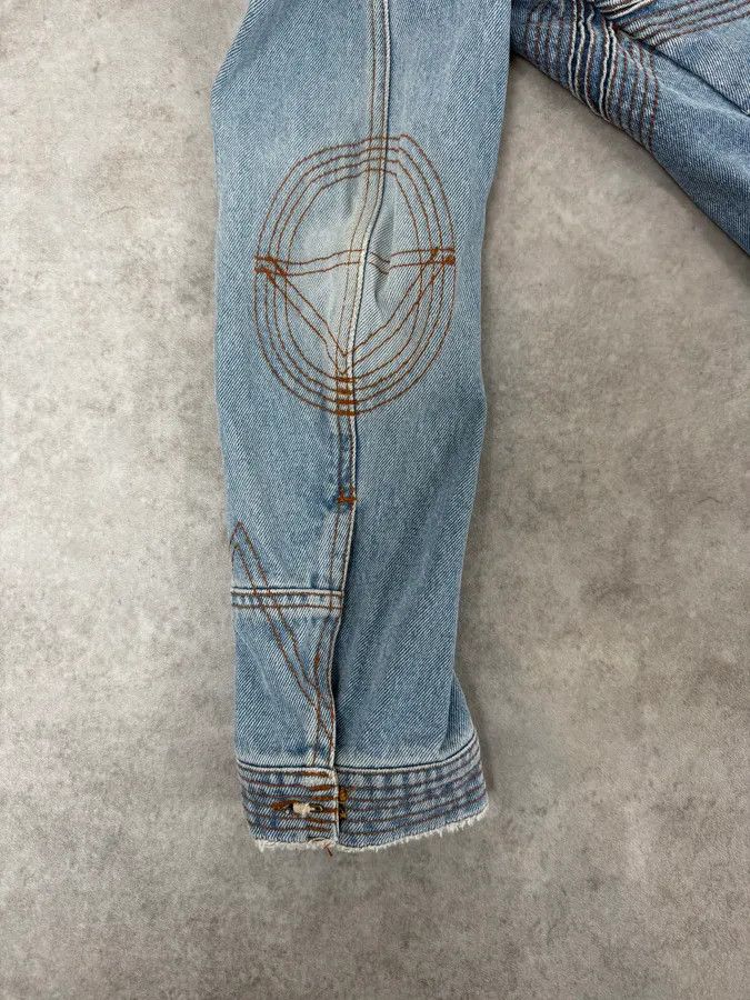 Roberto Cavalli FW2002 Roberto Cavalli Geometrical Blue Denim Jacket Size US S / EU 44-46 / 1 - 11 Thumbnail
