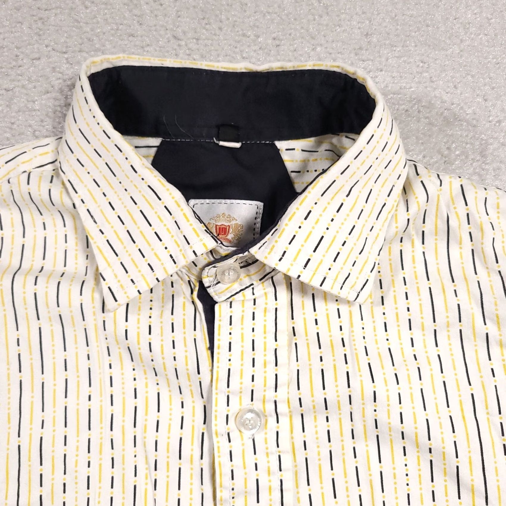 Vintage VINTAGE Levi Gardin Button Down Shirt Men Large Yellow Black Vertical Stripe Long Sleeve Size US L / EU 52-54 / 3 - 5 Thumbnail