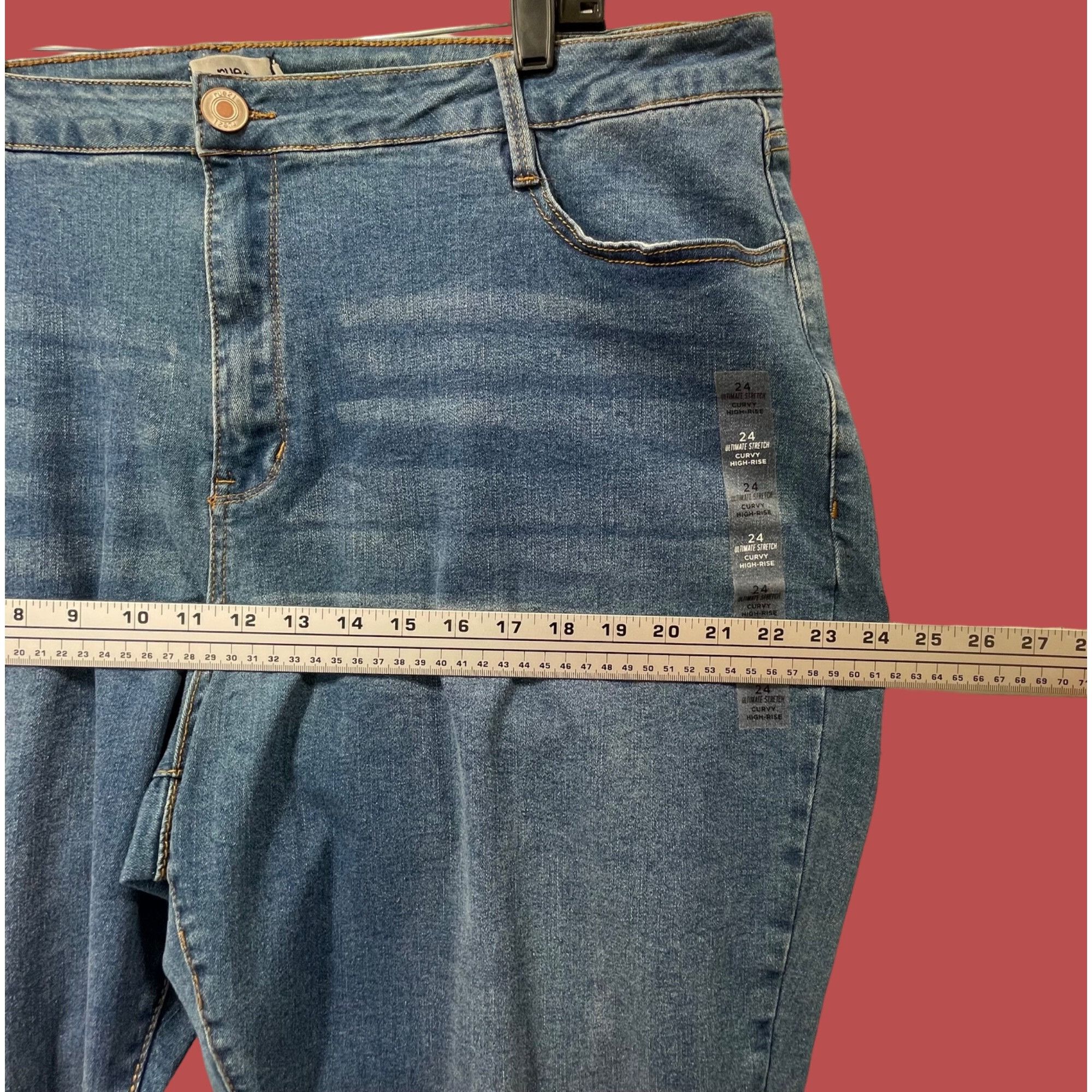Other Rue + - Women's Ultimate Stretch Curvy High-Rise Jeans - Blu Size 42" / US 20 - 4 Thumbnail