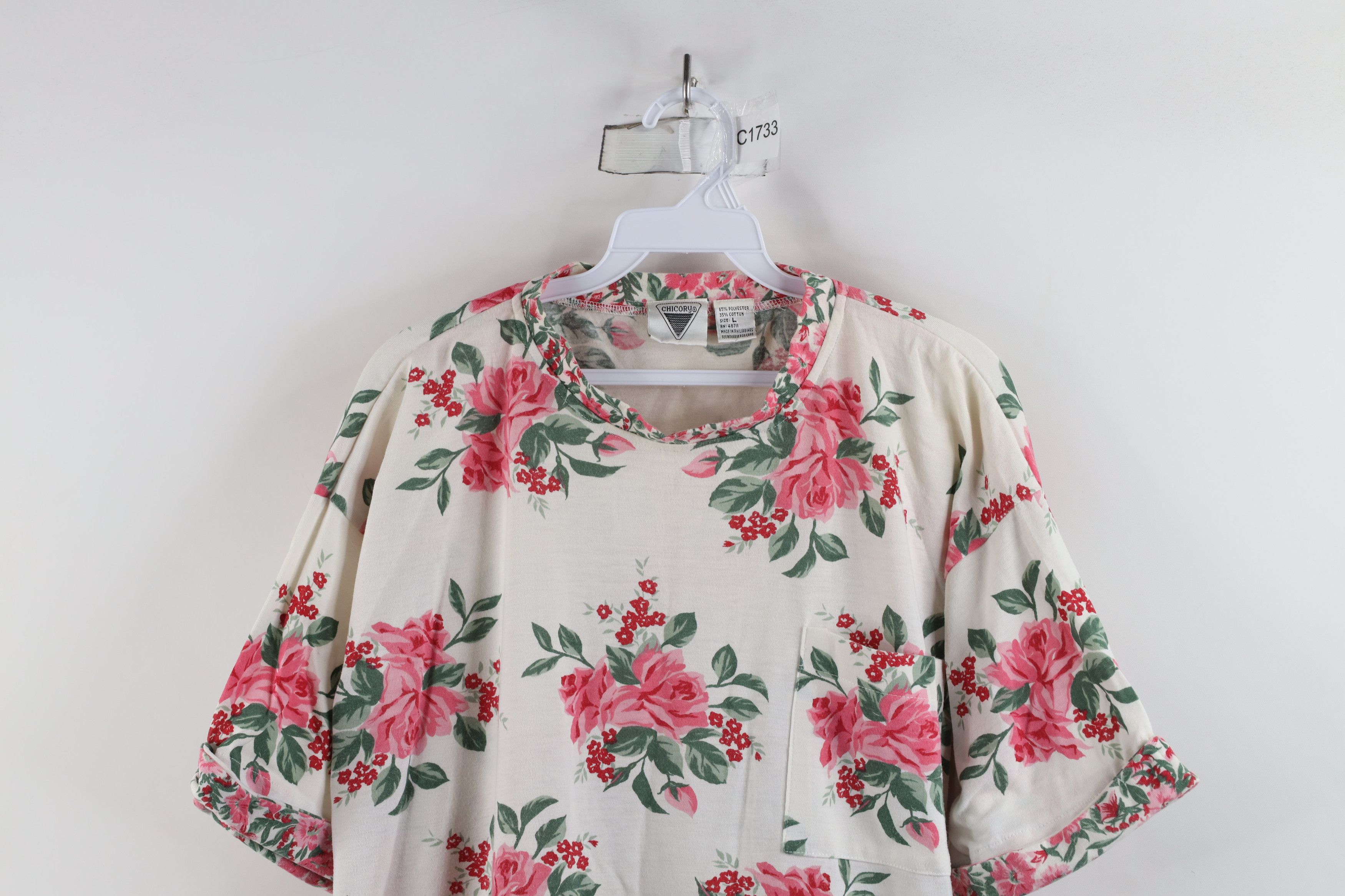 Vintage Vintage 90s Streetwear Over Print Boxy Fit Pocket T-Shirt Size L / US 10 / IT 46 - 2 Thumbnail