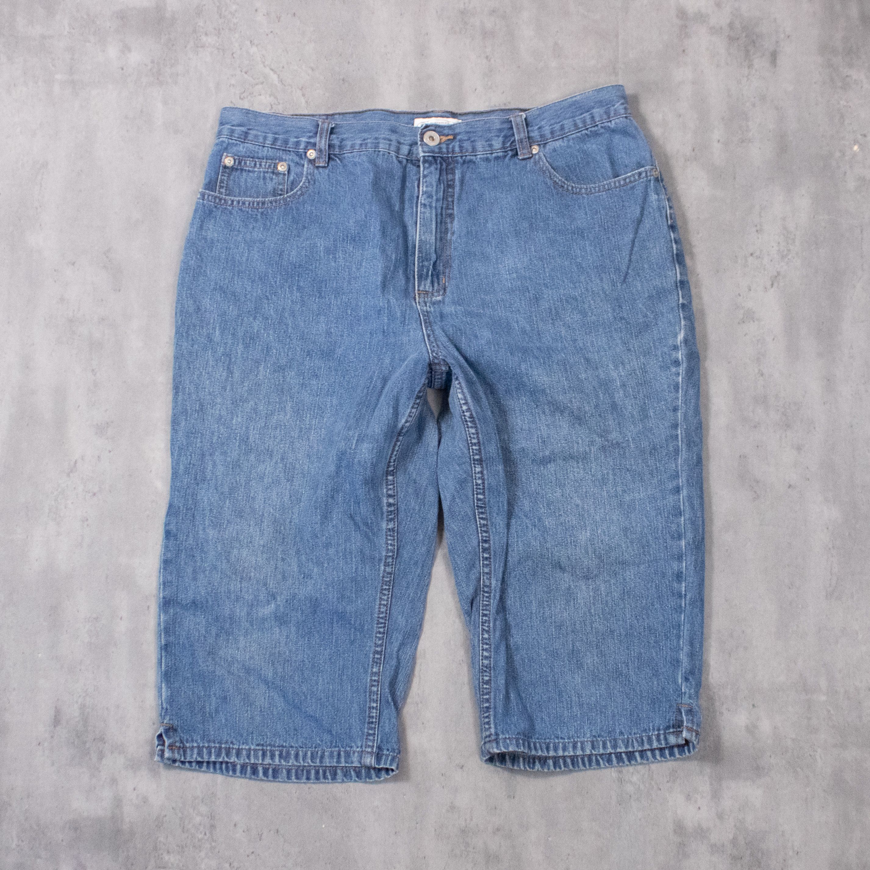 Northern Reflections Y2K 2000's Crazy Midwash Baggy Fit Capris Shorts Size US 34 / EU 50 - 3 Thumbnail