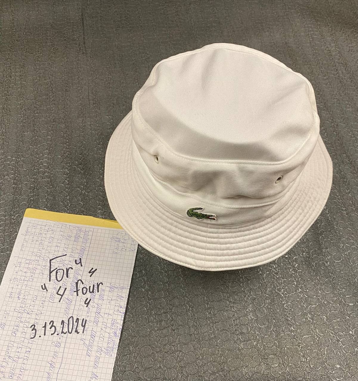 image of Vintage Lacoste Bucket Hat 1973 70's in White, Men's