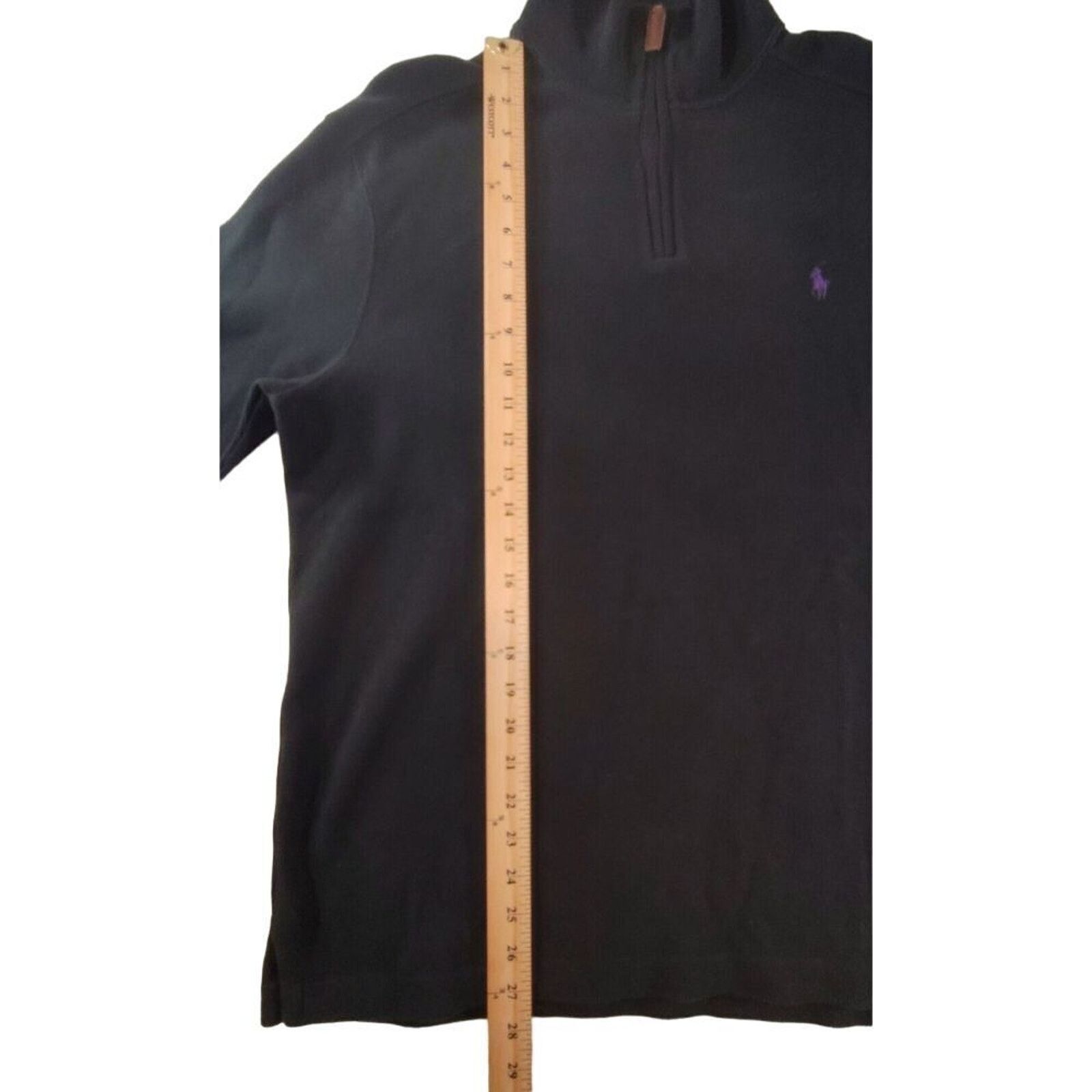 Polo Ralph Lauren VTG Polo Ralph Lauren Mens Black 1/4 Zip Pullover Medium Size US M / EU 48-50 / 2 - 5 Thumbnail