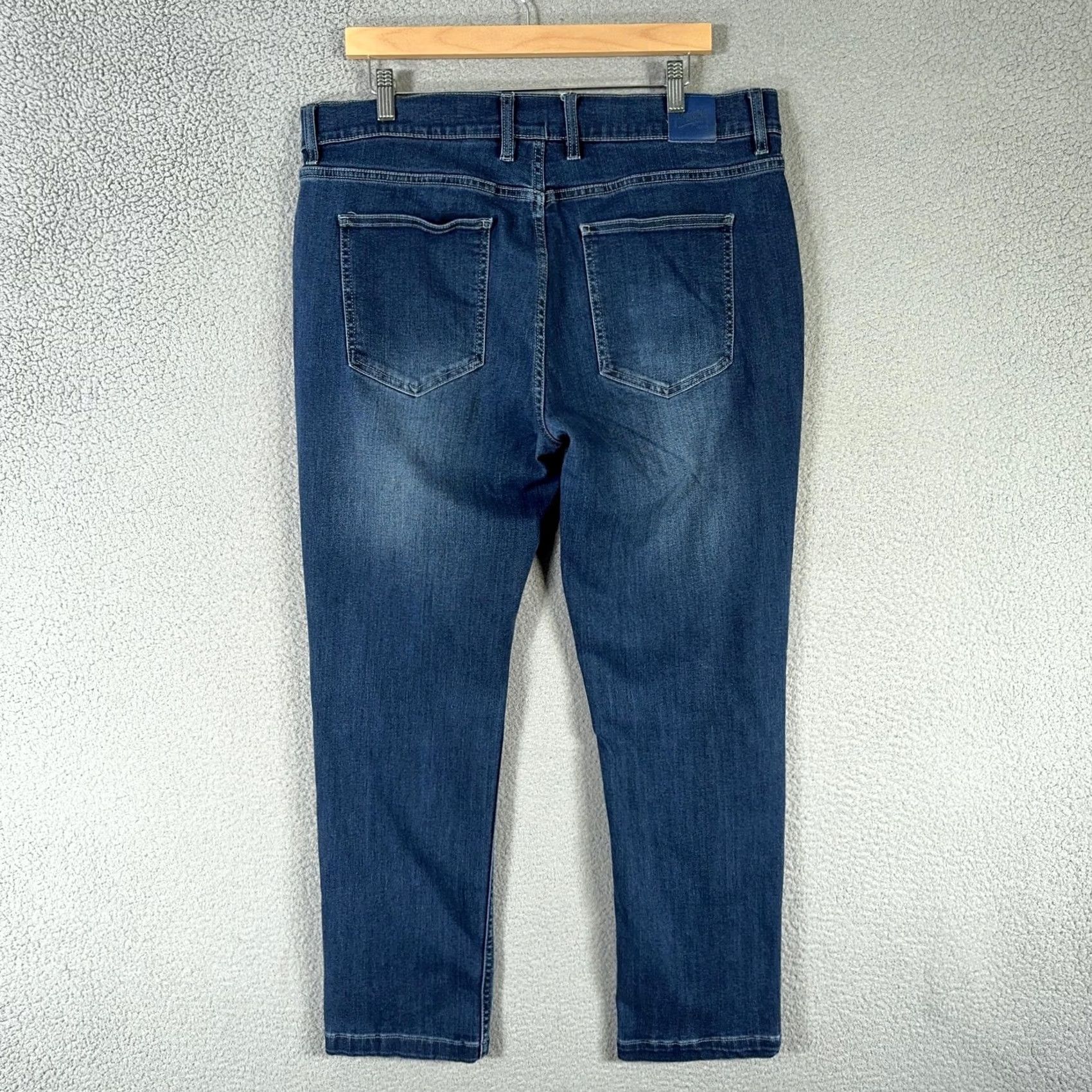 Denime Mugsy Jeans Mens Tapered Denim 38x30 Kinzies Blue Stretch FLX4NKZ 5-Pocket Leather Logo Pocket Lining Slim Comfort Size US 38 / EU 54 - 2 Thumbnail