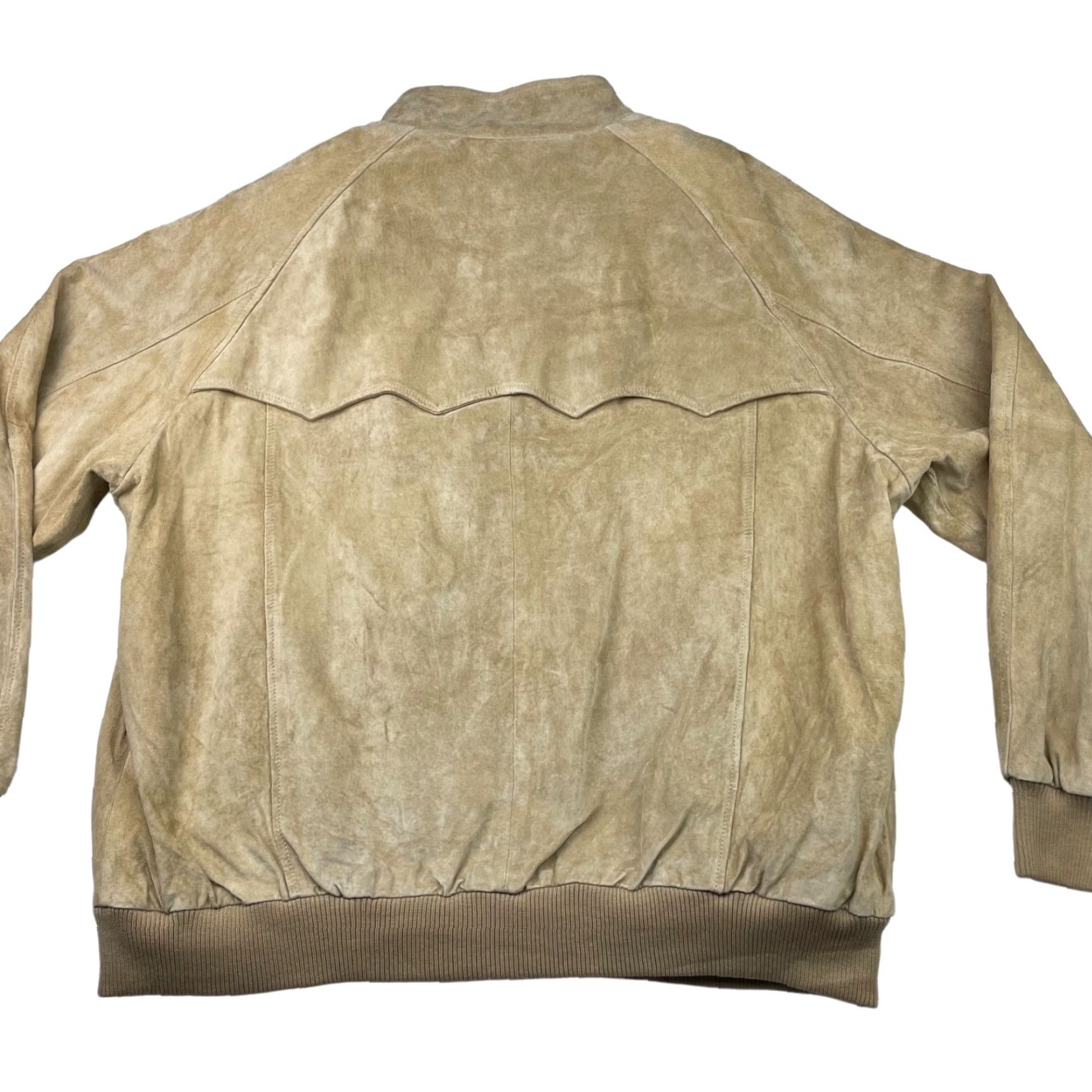 Orvis VINTAGE Orvis Bomber Jacket Beige XL Men’s Full Zip Plaid Liner 100% Suede Leather Size US XL / EU 56 / 4 - 4 Thumbnail