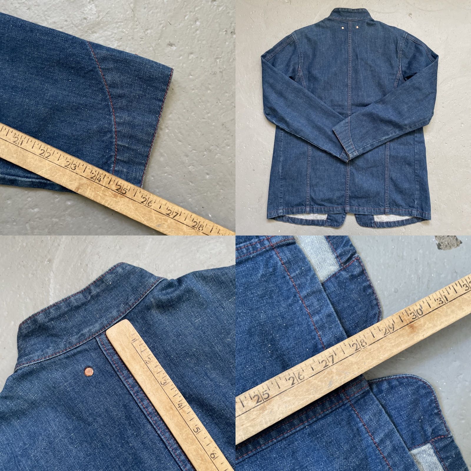 Levi's VINTAGE Levi’s Engineer Band Collar Chore Work Jacket 1990s Men’s L Blue Engineer 90s Workwear Mens Jacket Size US L / EU 52-54 / 3 - 8 Thumbnail