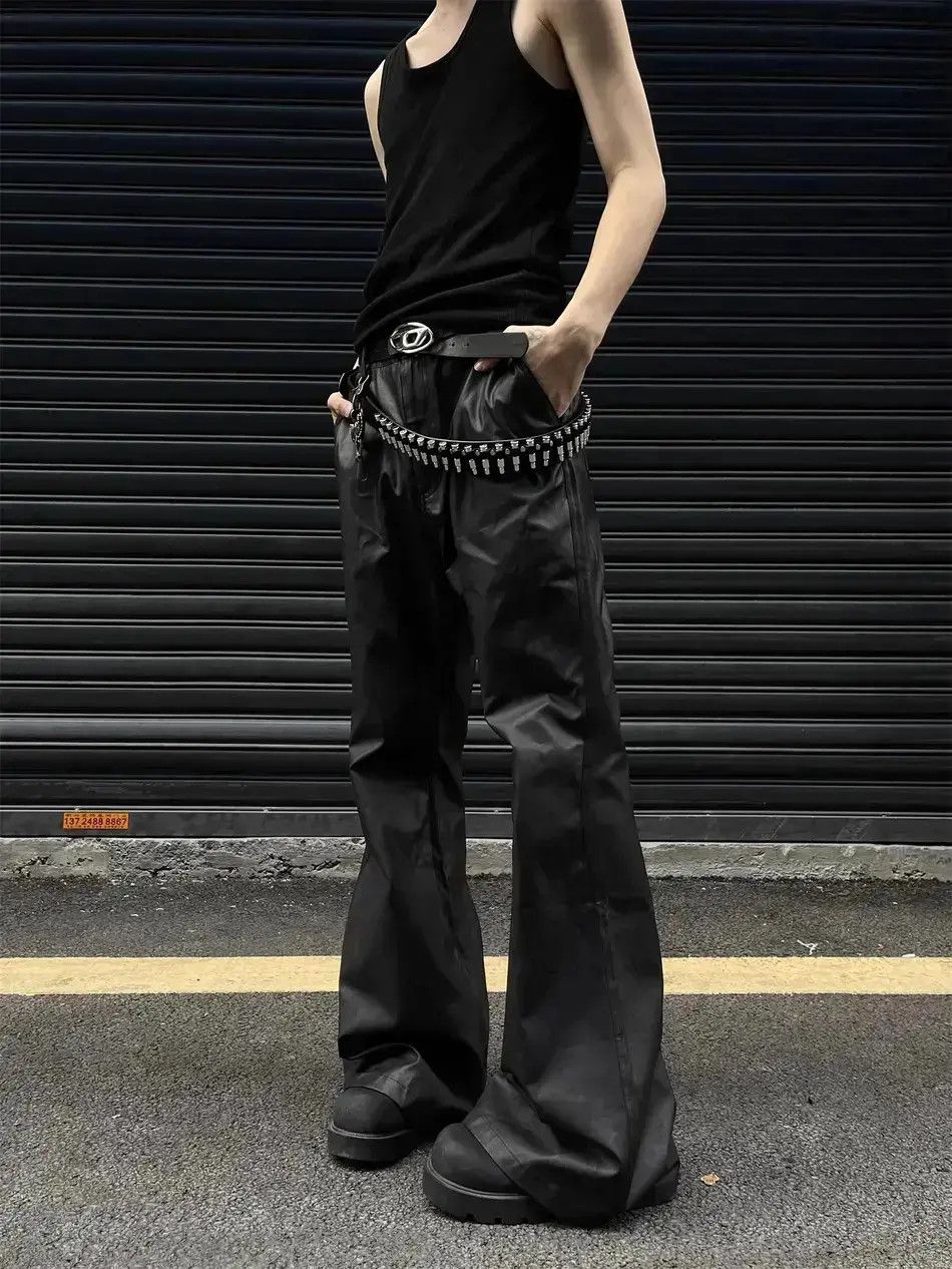 Japanese Brand Retro solid leather casual pants Size US 32 / EU 48 - 1 Thumbnail