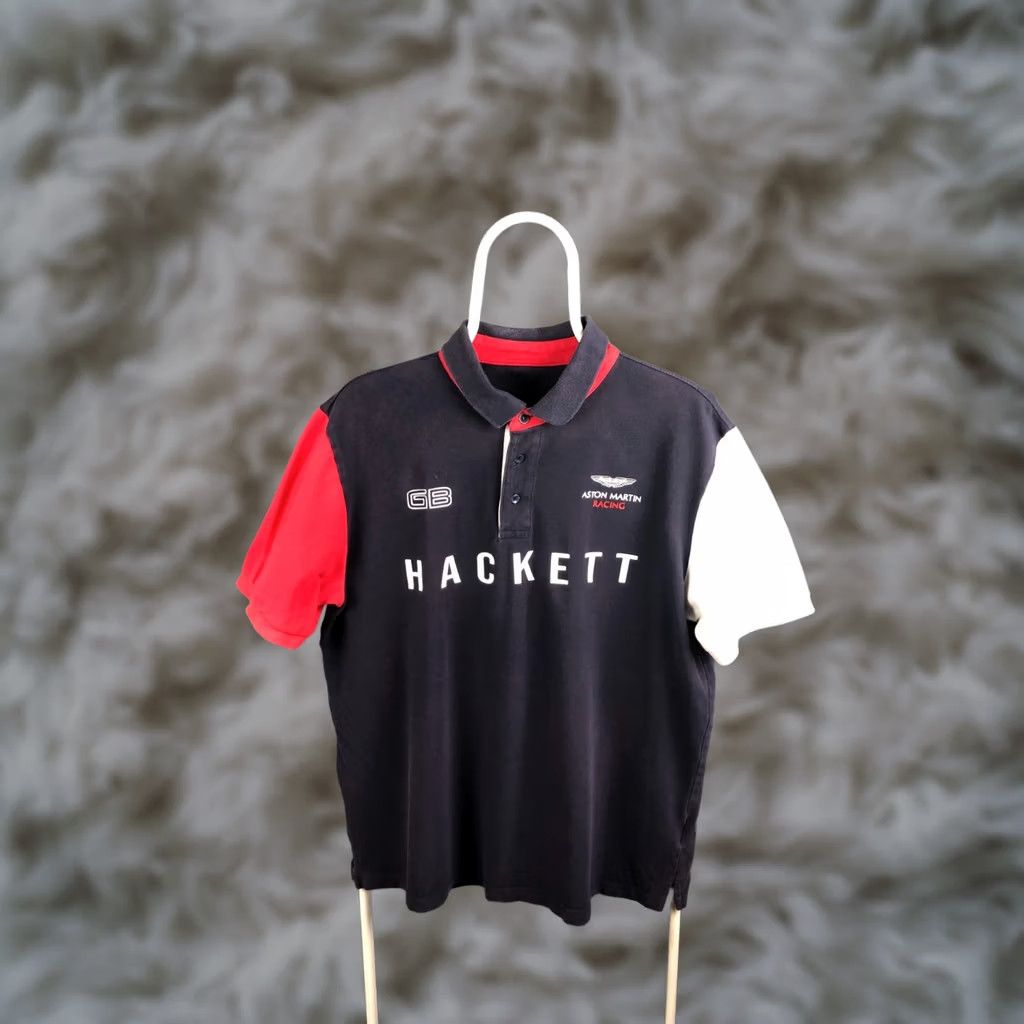 Hackett Hackett Aston Martin Racing Polo Size 2XL Dark Blue Cotton Men's Size US XXL / EU 58 / 5 - 1 Thumbnail