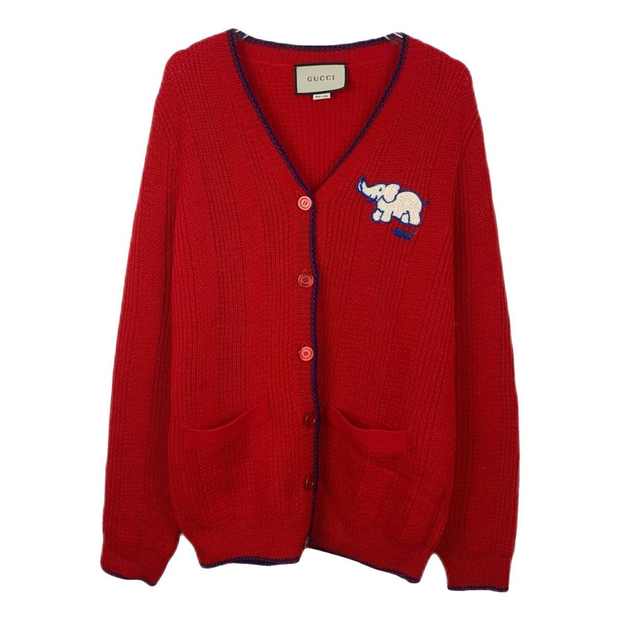 Gucci red wool gucci knitwear Size S / US 4 / IT 40 - 1 Thumbnail