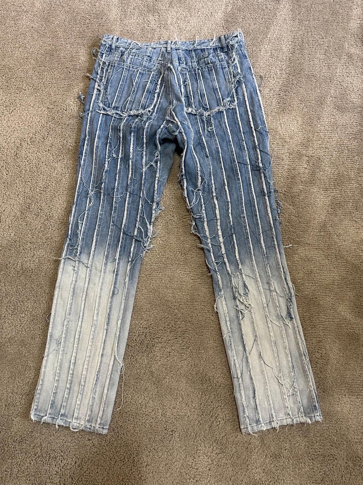 Jaded London Jaded London Heavily Distressed Acid Wash Jeans Sz 36/32 Size US 36 / EU 52 - 8 Thumbnail