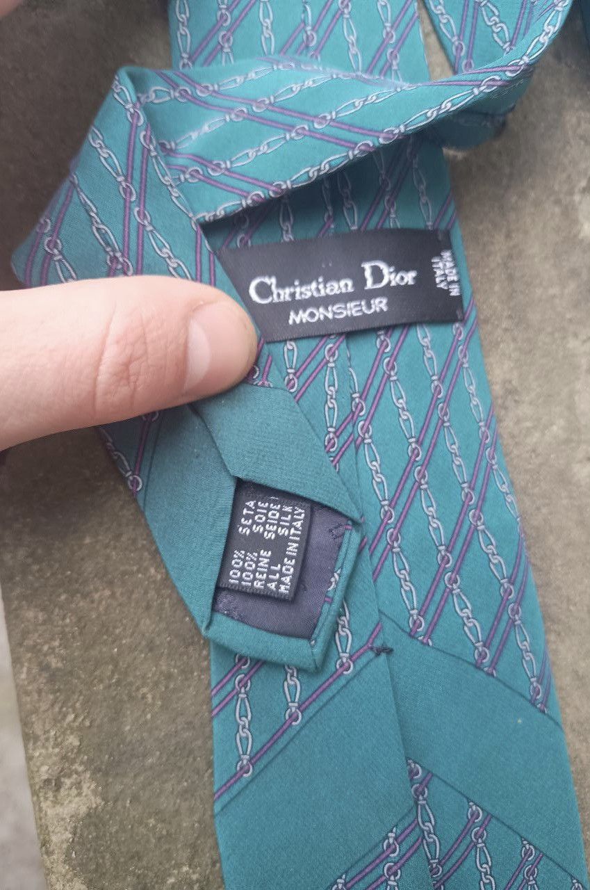 Christian Dior Monsieur Christian dior vintage silk tie striped Size ONE SIZE - 4 Thumbnail