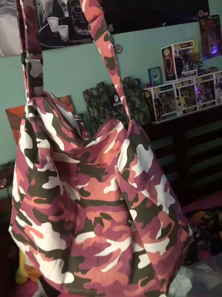 Japanese Brand Gen Z Trendy Leopard Print Canvas Crossbody Bag Size ONE SIZE - 5 Thumbnail