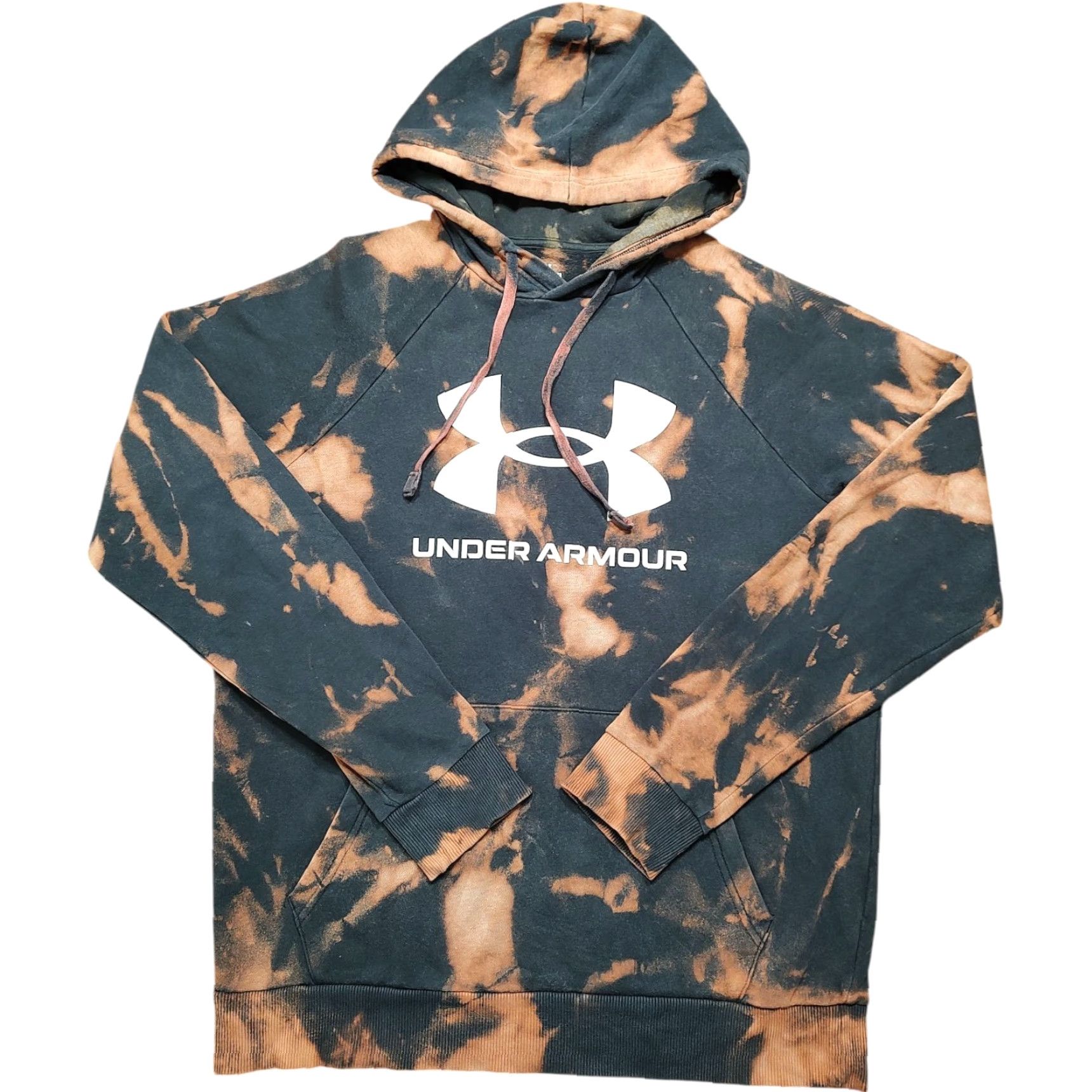 Under Armour VINTAGE Under Armour Tie Dye Acid Wash Hoodie Sweatshirt Black Mens Tag Small Size US S / EU 44-46 / 1 - 2 Thumbnail