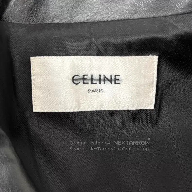 Celine CELINE Solid Color Zip-up Trapeze Collar Leather Jacket Size XS / US 0-2 / IT 36-38 - 4 Thumbnail