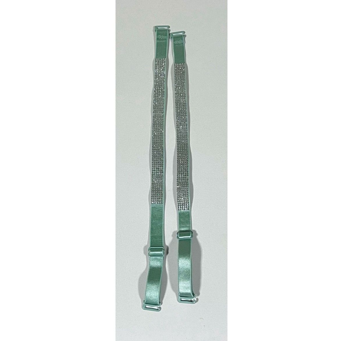 Vintage Blue Diamond Bra Straps Hosiery Lingerie Matching Pair Set 💎 Size ONE SIZE - 1 Thumbnail
