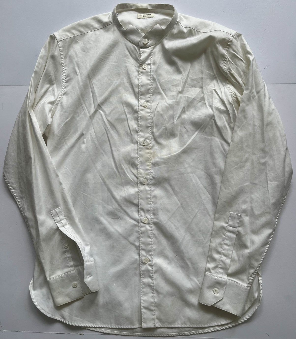 Saint Laurent Paris Saint Laurent White Shirt Size 38R - 1 Thumbnail