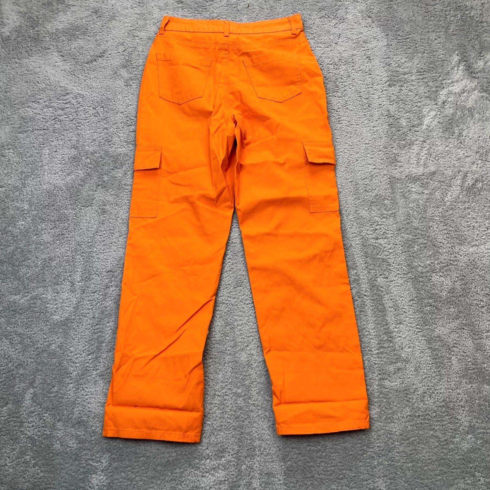 Vintage Sincerely Jules Pants Womens 7 Orange Cargo Utility Straight Leg Workwear Pants Mens Womens Girls Boys Size 28" / US 6 / IT 42 - 2 Thumbnail