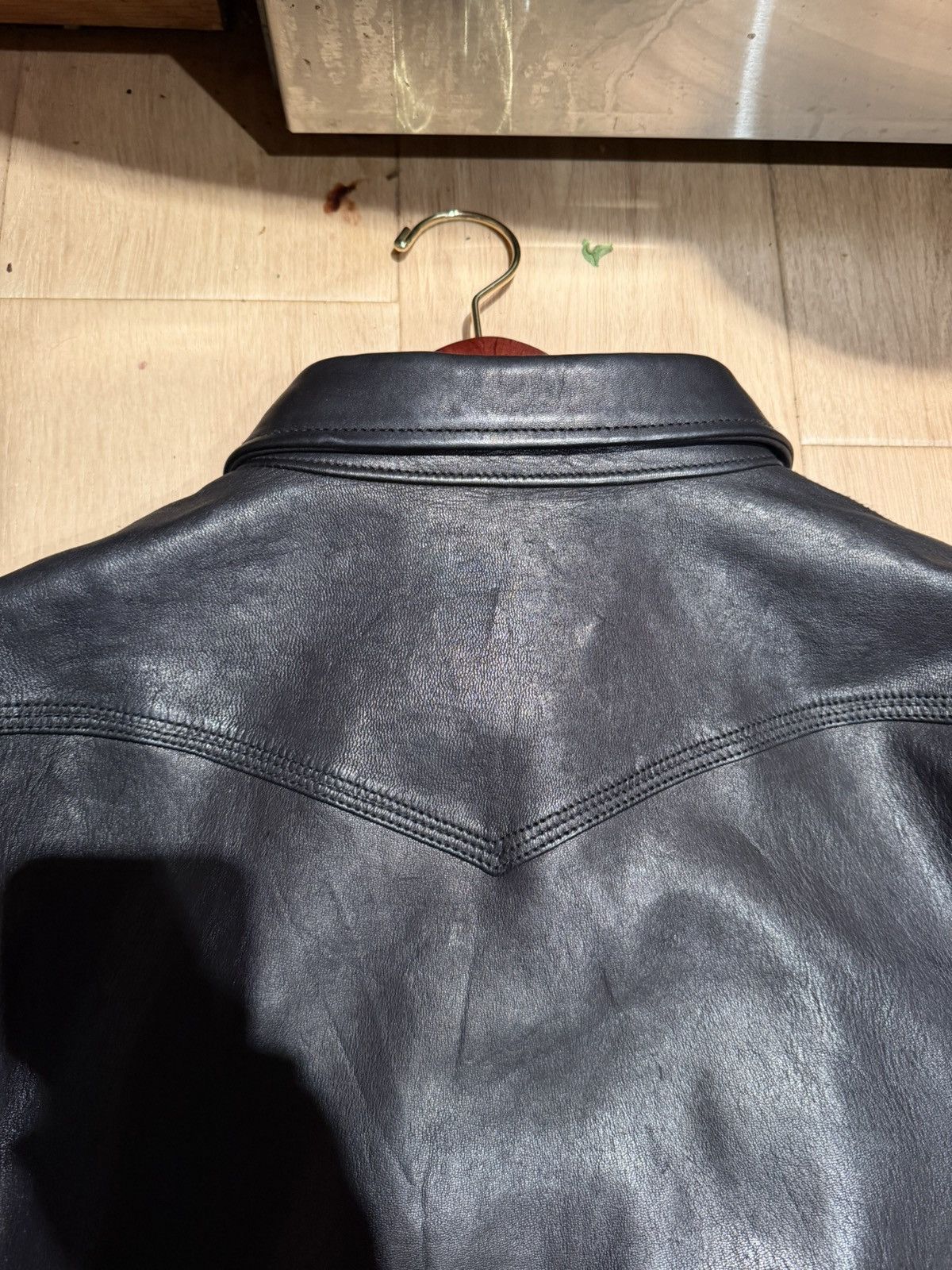 Iron Heart IRON HEART DEERSKIN SNAP SHIRT - BLACK Size 44 Size US XL / EU 56 / 4 - 6 Thumbnail
